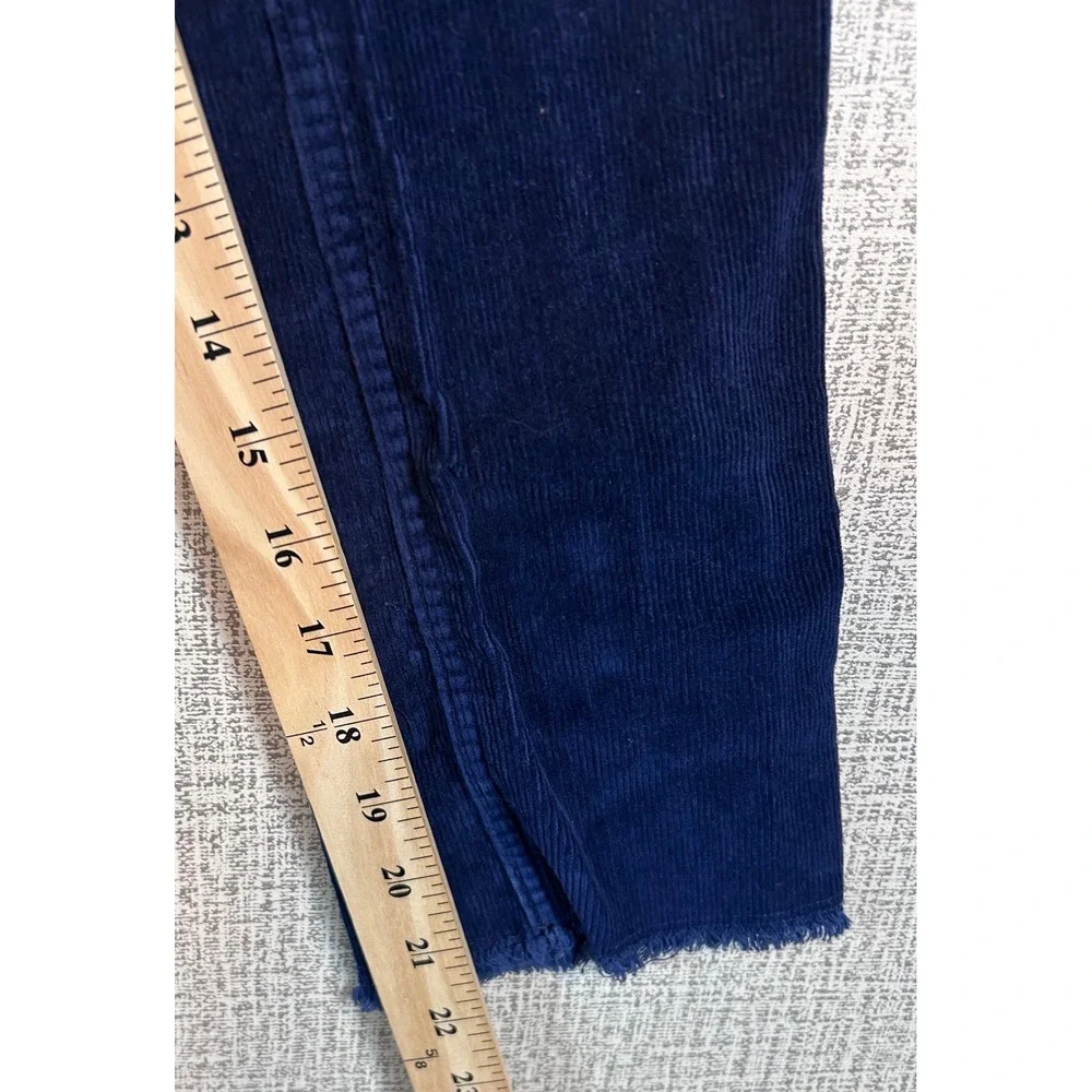 Vineyard Vines Kids Navy Blue‎ Corduroy Pants Size 12 Raw Hem Adjustable Waist